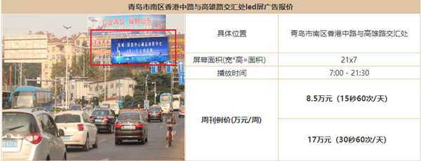 青島LED屏廣告報(bào)價(jià) 青島LED屏廣告報(bào)價(jià)