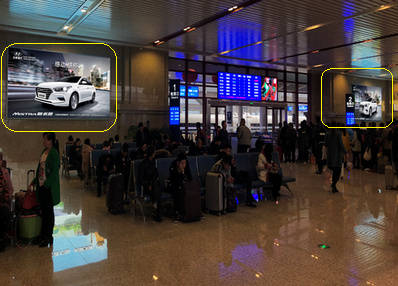 遵義站一層候車(chē)大廳嵌入式燈箱廣告