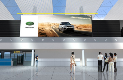 二樓國內出發(fā)辦票大廳上方LED屏廣告