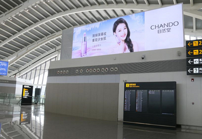 安檢后建筑頂部兩側頂部燈箱廣告