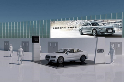 右側通道叉路綠植區(qū)展位廣告