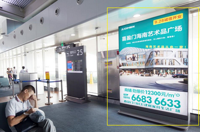 三亞鳳凰機(jī)場(chǎng)出發(fā)區(qū)圖騰燈箱廣告