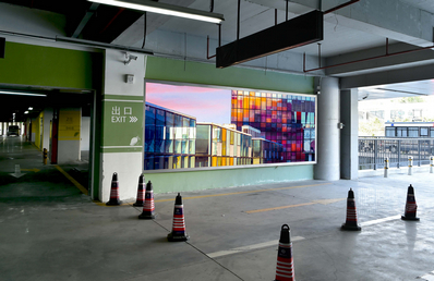 三亞機(jī)場(chǎng)二層停車場(chǎng)二層出口燈箱廣告