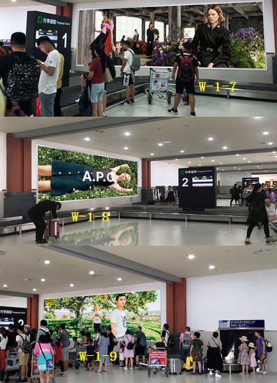 三亞機(jī)場(chǎng)西擴(kuò)到達(dá)行李廳轉(zhuǎn)盤墻面燈箱廣告