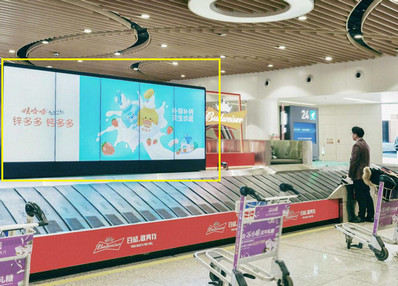 廈門機(jī)場F1一層行李提取廳行李轉(zhuǎn)盤電子拼屏廣告
