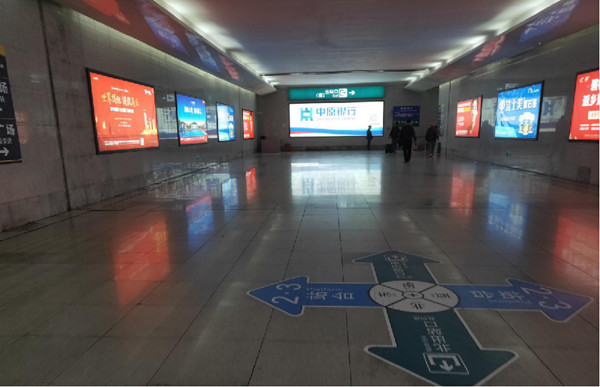 商丘站到達層墻體燈箱廣告 商丘站到達層墻體燈箱廣告