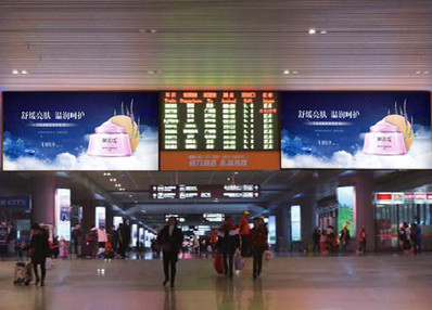 南寧東站出站層出站通道信息屏燈箱廣告 南寧東站出站層出站通道信息屏燈箱廣告