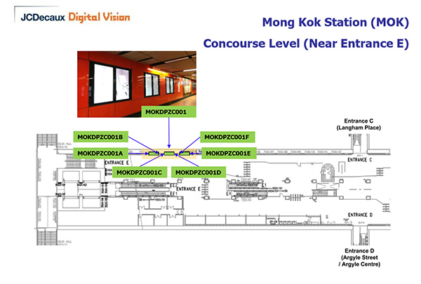 旺角數碼雙屏分布圖 旺角數碼雙屏分布圖