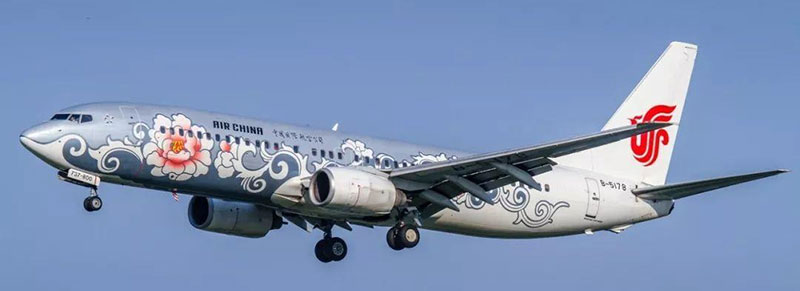 國航機身噴繪廣告