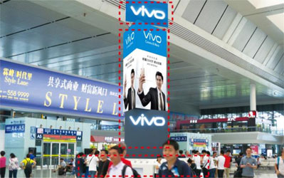 高架層候車區(qū)匯合點三棱柱LED屏套裝 高架層候車區(qū)匯合點三棱柱LED屏套裝