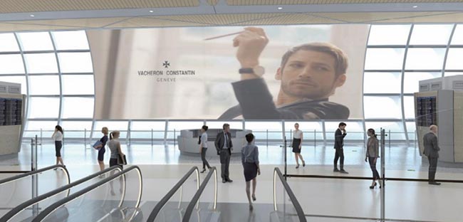 深圳機場衛(wèi)星廳玻璃幕墻LED廣告