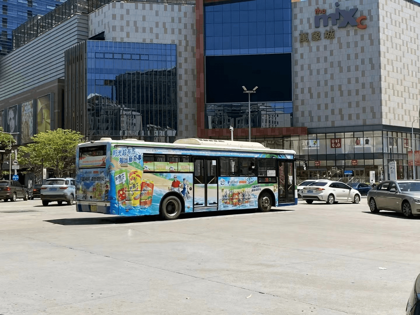 汕頭公交廣告價(jià)格多少錢？汕頭巴士車身廣告外車身貼紙線路案例圖