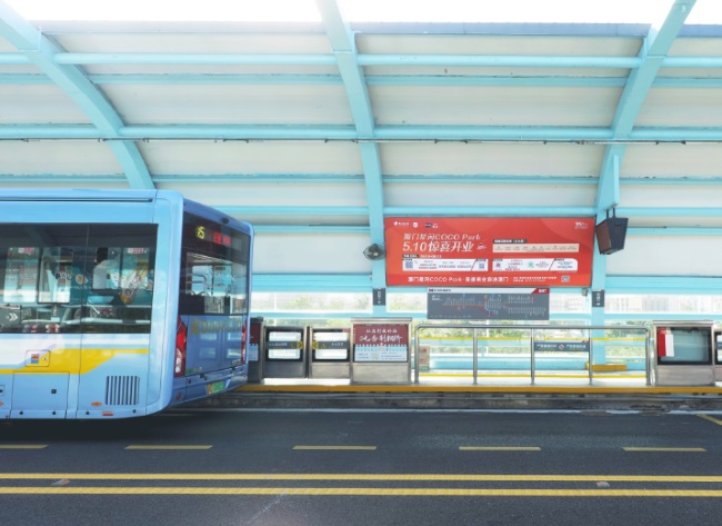 廈門BRT公交站臺廣告價格收費，廈門BRT站點大牌廣告位置分布