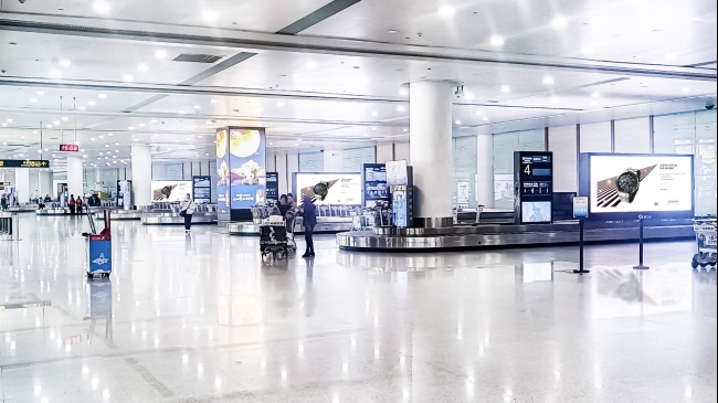 南昌昌北機(jī)場(chǎng)到達(dá)大廳LED廣告牌，南昌機(jī)場(chǎng)大屏廣告價(jià)格