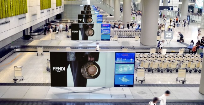 上海虹橋機(jī)場行李轉(zhuǎn)盤LED廣告投放，上海浦東機(jī)場大屏廣告價(jià)格