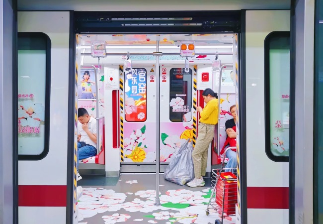 長(zhǎng)沙地鐵2號(hào)線全景內(nèi)包車貼廣告，長(zhǎng)沙地鐵車廂廣告價(jià)格