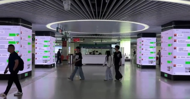 南昌地鐵大廈站廳包柱LED廣告投放，南昌地鐵站大屏廣告價(jià)格