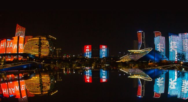 杭州錢江新城燈光秀大屏廣告投放，杭州地標樓體LED廣告價格