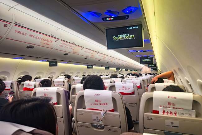 東方航空機(jī)艙電視廣告投放，東航飛機(jī)客艙機(jī)載廣告價格