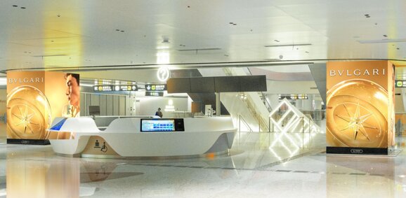 第一戶外傳媒廣州白云機場LED包柱廣告 第一戶外傳媒廣州白云機場LED包柱廣告